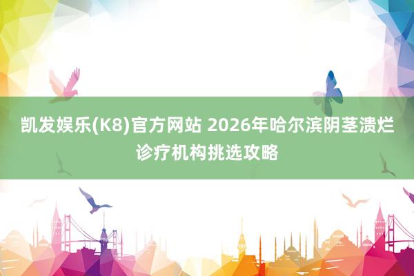凯发娱乐(K8)官方网站 2026年哈尔滨阴茎溃烂诊疗机构挑选攻略