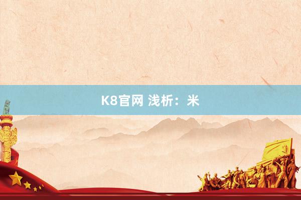 K8官网 浅析：米